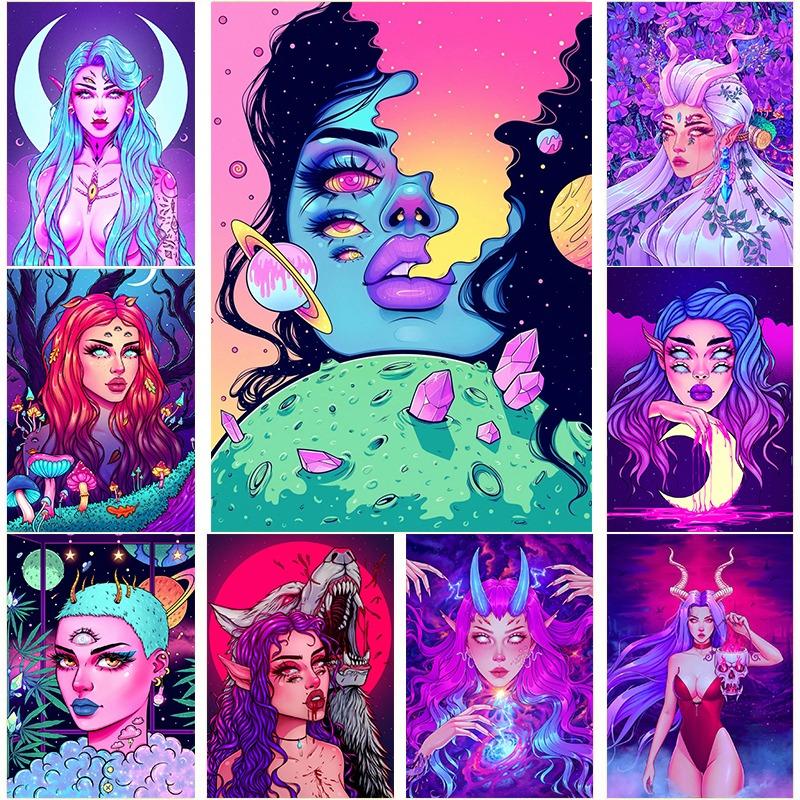 Purple Anime Comic Girl Poster Fantasy Multiple Eyes Female Canvas Painting Abstract Modern Wall Art for Living Room Home Decor 21cm×30cm NoFrame
Purple Anime Comic Girl Poster Fantasy Multiple Eyes Female Canvas Painting Abstract Modern Wall Art for Living Room Home Decor 21cm×30cm NoFrame
