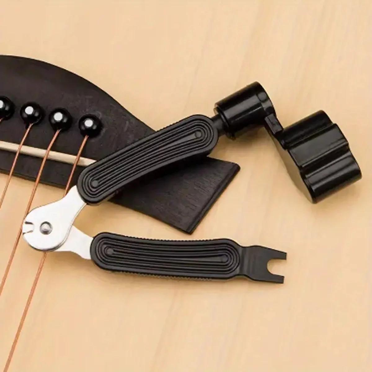 1pc 3-in-1 Guitar String Winder With Peg Winder, String Cutter, And Pin Puller - Instrument Maintenance And Repair Tool чёрный
1pc 3-in-1 Guitar String Winder With Peg Winder, String Cutter, And Pin Puller - Instrument Maintenance And Repair Tool чёрный
