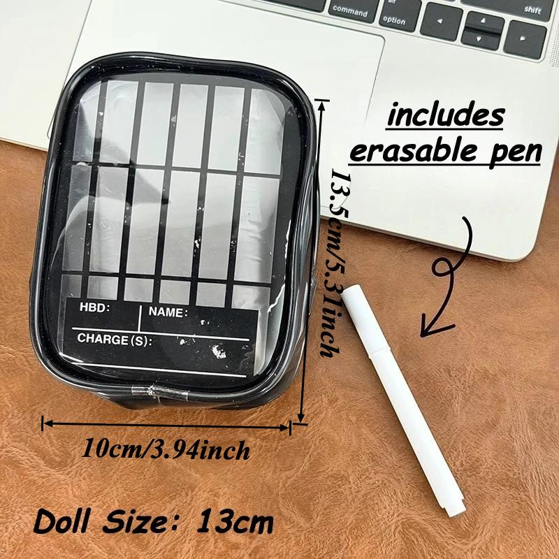 Transparent PVC Carrier Bags Creative Prison Doll Display Storage Bag for 13cm Plush Doll Student Supplies Toy Dolls Accessories
Transparent PVC Carrier Bags Creative Prison Doll Display Storage Bag for 13cm Plush Doll Student Supplies Toy Dolls Accessories