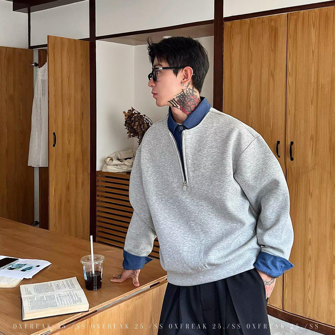 Men s Korean Textured Two-Piece Look Half-Zip Hoodie: Trendy & Versatile Casual Top L сірий колір
Men s Korean Textured Two-Piece Look Half-Zip Hoodie: Trendy & Versatile Casual Top L сірий колір