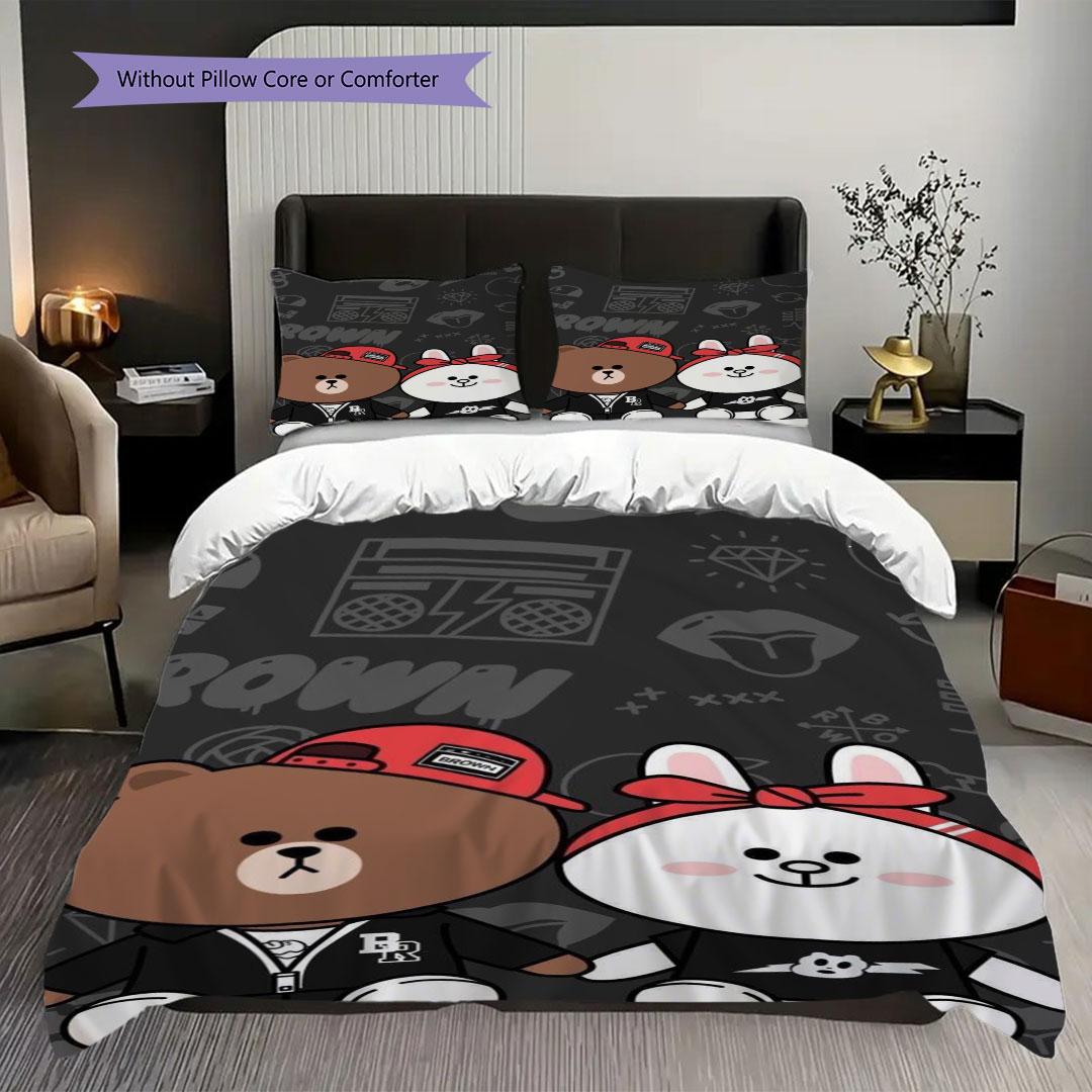 3-piece Line Friends printed coreless bedding set, cartoon-themed comfortable bedding, available in multiple sizes. 135x200cm
3-piece Line Friends printed coreless bedding set, cartoon-themed comfortable bedding, available in multiple sizes. 135x200cm
