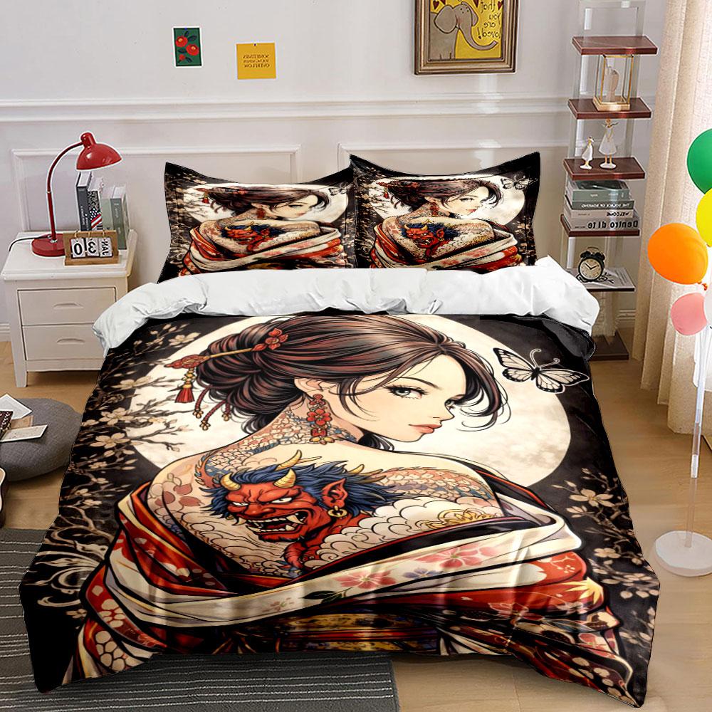 Geisha, butterfly, and oni. Bedding sets Duvet cover sets Duvet covers Pillowcases(1 * Duvet Cover 2 * Pillowcases, without duvet insert) 135x200cm
Geisha, butterfly, and oni. Bedding sets Duvet cover sets Duvet covers Pillowcases(1 * Duvet Cover 2 * Pillowcases, without duvet insert) 135x200cm