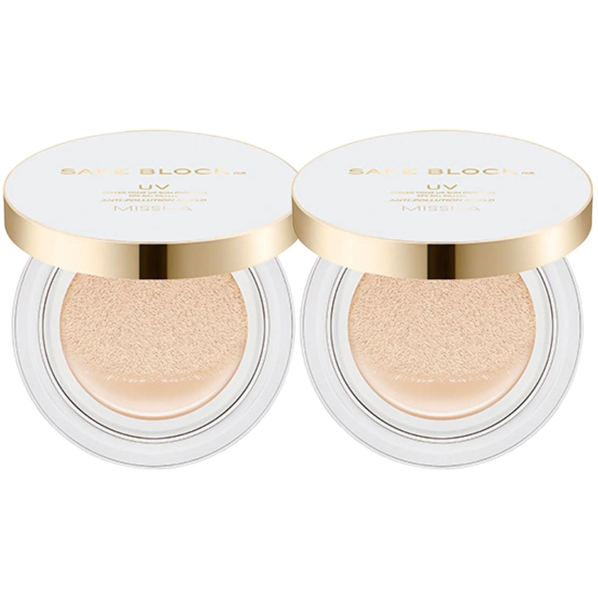 MISSHA Safe Block RX Cover Tone-Up Sun Cushion SPF50+/PA+++ 14g x 2ea Brightening UV Protection Base
MISSHA Safe Block RX Cover Tone-Up Sun Cushion SPF50+/PA+++ 14g x 2ea Brightening UV Protection Base