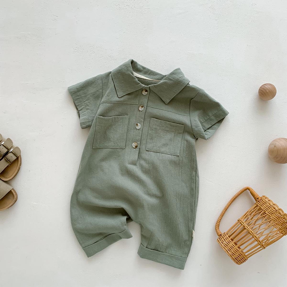 Детский комбинезон в корейском стиле: Летний комбинезон для новорожденного с короткими рукавами и застежкой на пуговицы спереди, унисекс 90 cm армия зеленый
Детский комбинезон в корейском стиле: Летний комбинезон для новорожденного с короткими рукавами и застежкой на пуговицы спереди, унисекс 90 cm армия зеленый