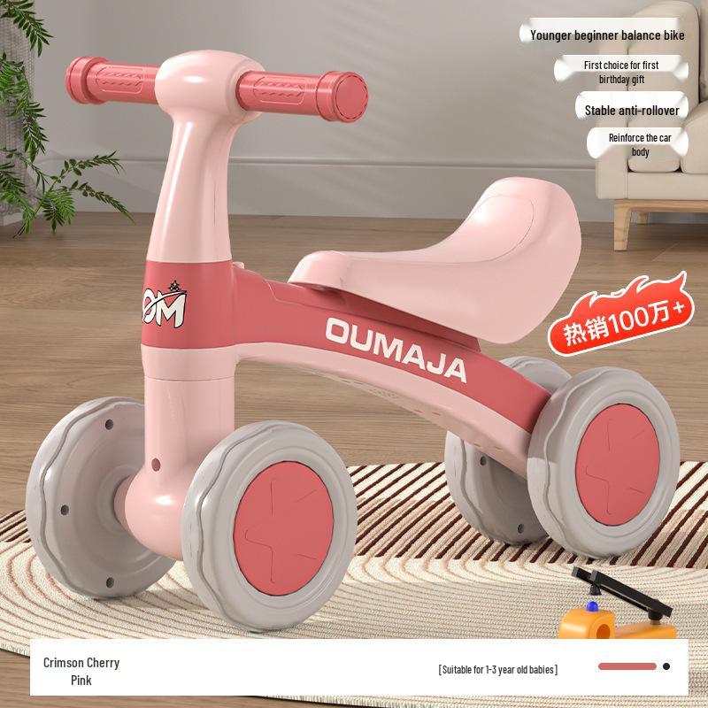 Toddler Balance Bike: 1-3 Year Old Pedal-Free Scooter and Baby Walker with Four Wheels
Toddler Balance Bike: 1-3 Year Old Pedal-Free Scooter and Baby Walker with Four Wheels