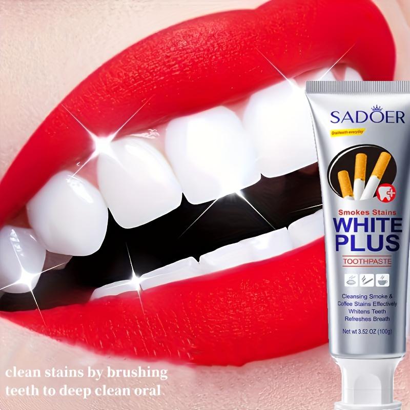 Зубная паста White Plus удаляет следы дыма и желтые пятна, делая зубы ярче, освежает дыхание благодаря глубоко очищающей гелевой формуле, идеально подходит дым
Зубная паста White Plus удаляет следы дыма и желтые пятна, делая зубы ярче, освежает дыхание благодаря глубоко очищающей гелевой формуле, идеально подходит дым