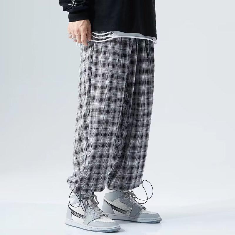 Мужские брюки в клетку больших размеров, свободного кроя, модные, на кулиске, с манжетами, повседневные брюки, спортивные брюки для мужчин 8XL
Мужские брюки в клетку больших размеров, свободного кроя, модные, на кулиске, с манжетами, повседневные брюки, спортивные брюки для мужчин 8XL