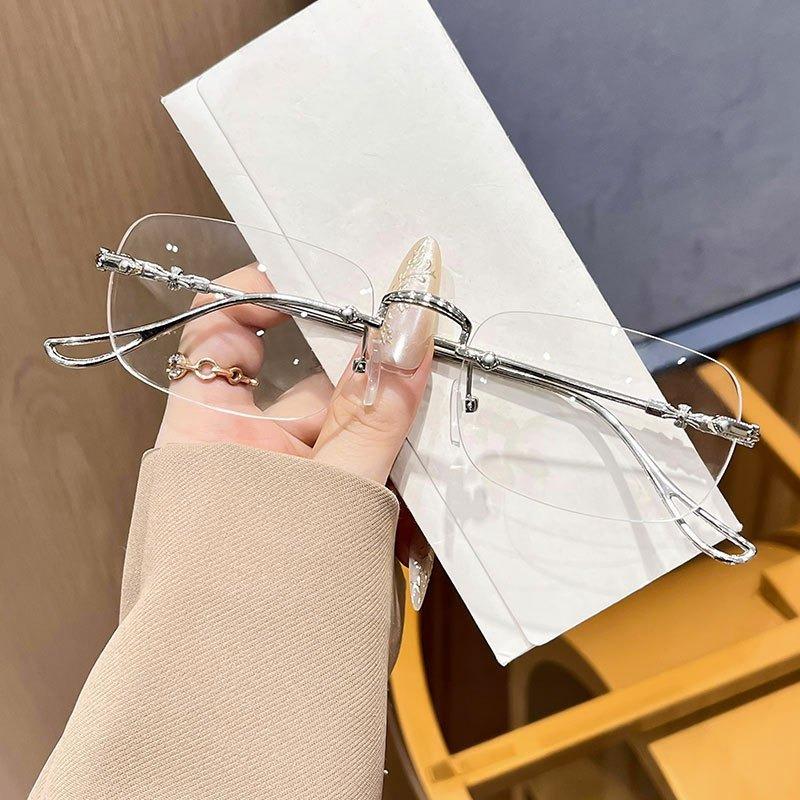 1/2pcs Metal Rimless Unisex Business Glasses, Ultra Light & Portable, Anti-Blue Light Reading Glasses +400
1/2pcs Metal Rimless Unisex Business Glasses, Ultra Light & Portable, Anti-Blue Light Reading Glasses +400