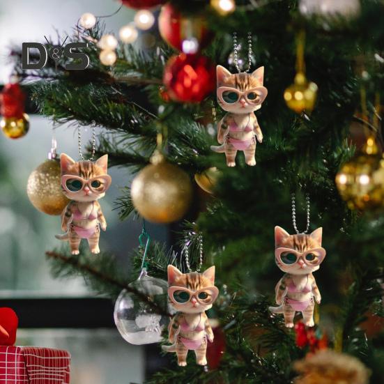 Подвеска в виде котенка, 2D, плоский акриловый мультяшный кот, украшение в виде бикини, котенок с солнцезащитными очками, брелок, кулон на рождественскую елку, подарок для любителей кошек Cat
Подвеска в виде котенка, 2D, плоский акриловый мультяшный кот, украшение в виде бикини, котенок с солнцезащитными очками, брелок, кулон на рождественскую елку, подарок для любителей кошек Cat