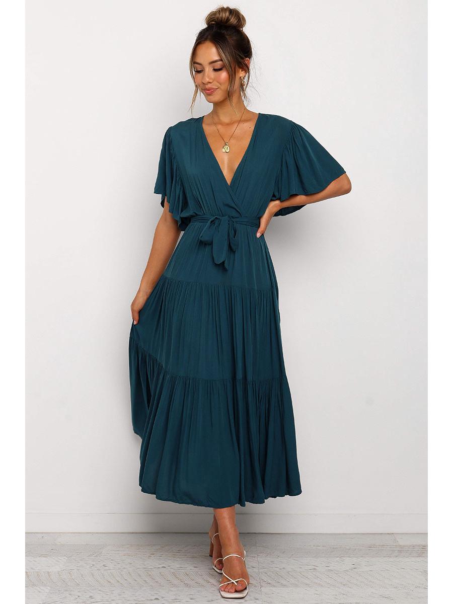 Летнее богемное макси-платье 2025 с V-образным вырезом, шнуровкой на талии и короткими рукавами Large
Летнее богемное макси-платье 2025 с V-образным вырезом, шнуровкой на талии и короткими рукавами Large