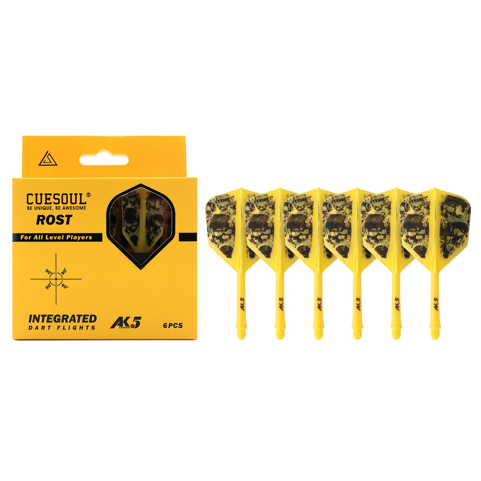 CUESOUL ROST Series Integrated Big Wing Medium Set of 6 Yellow Shaft, Flight, Shape, Size, (2-CSAK-5KL9)
CUESOUL ROST Series Integrated Big Wing Medium Set of 6 Yellow Shaft, Flight, Shape, Size, (2-CSAK-5KL9)