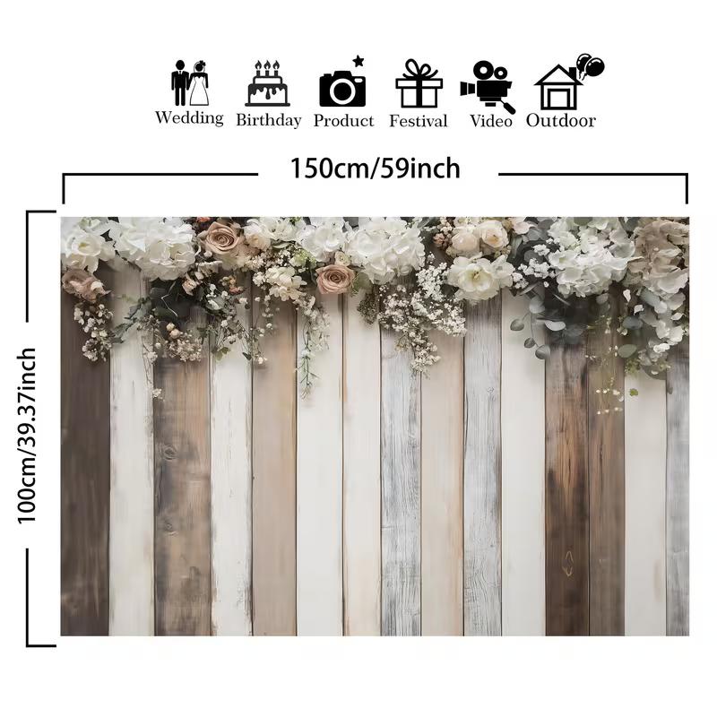2D Neutral Tone Rustic Wood Background Fabric for Anniversary Party 47.2x31.5inch/120*80cm
2D Neutral Tone Rustic Wood Background Fabric for Anniversary Party 47.2x31.5inch/120*80cm
