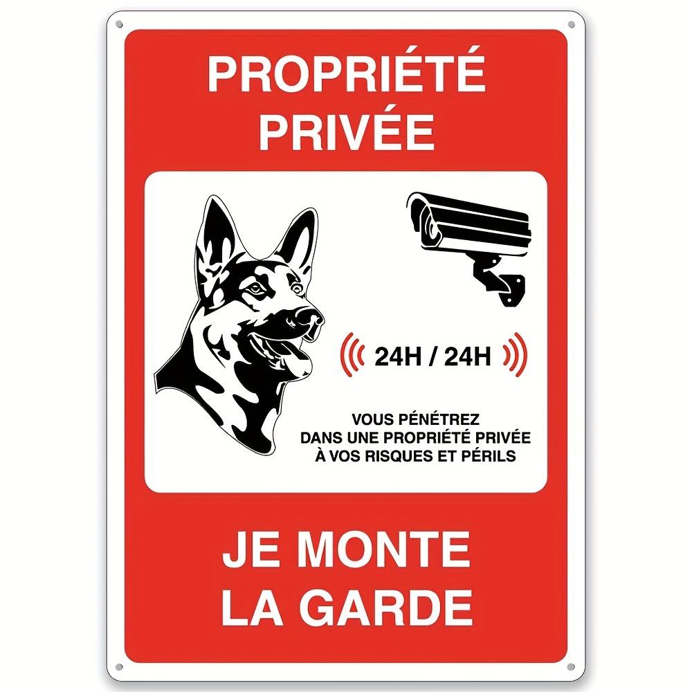 Aluminum Metal Tin Sign Private Property Under Video Surveillance French Language Warning Sign with Dog Graphic We 20x30cm
Aluminum Metal Tin Sign Private Property Under Video Surveillance French Language Warning Sign with Dog Graphic We 20x30cm