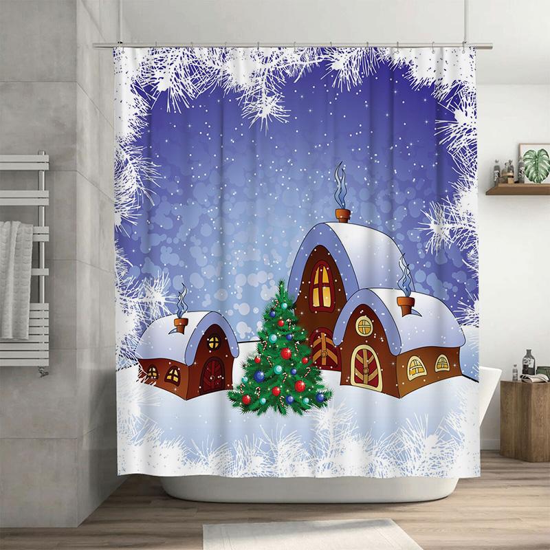 Tu Christmas Shower Curtain Winter Holiday Forest Village Festive Backdrop Waterproof Decor W60H190(CM)-1 Pcs
Tu Christmas Shower Curtain Winter Holiday Forest Village Festive Backdrop Waterproof Decor W60H190(CM)-1 Pcs