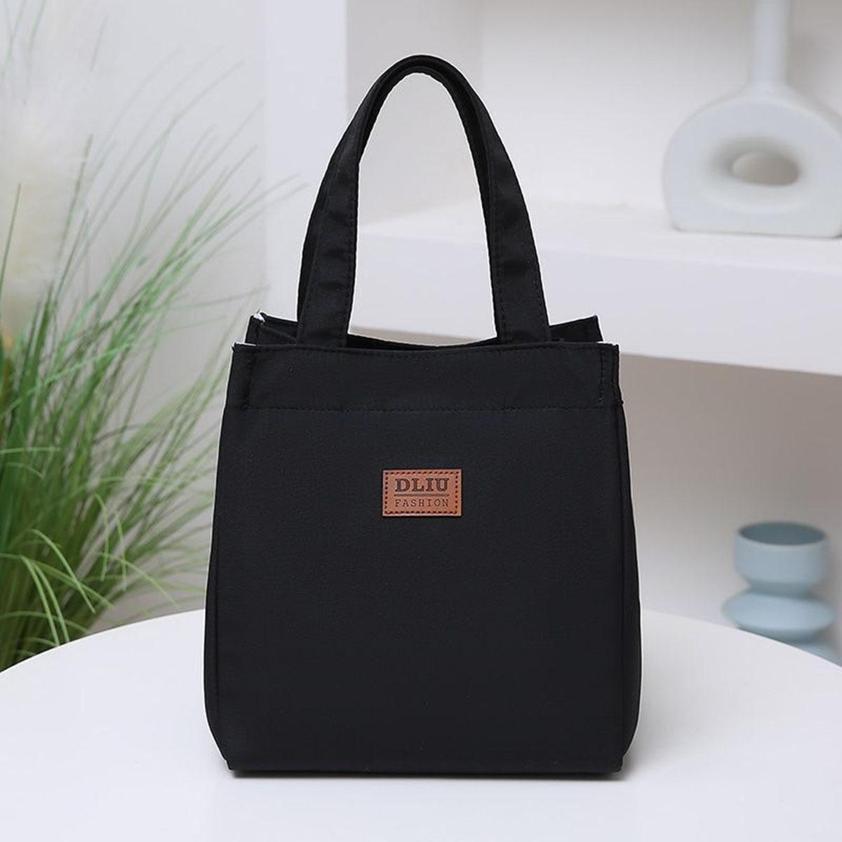 Large Capacity Simple Lunch Bag Portable Work Lunch Box Aluminum Foil Insulated Handbag Small Clutch for Outdoors чёрный
Large Capacity Simple Lunch Bag Portable Work Lunch Box Aluminum Foil Insulated Handbag Small Clutch for Outdoors чёрный