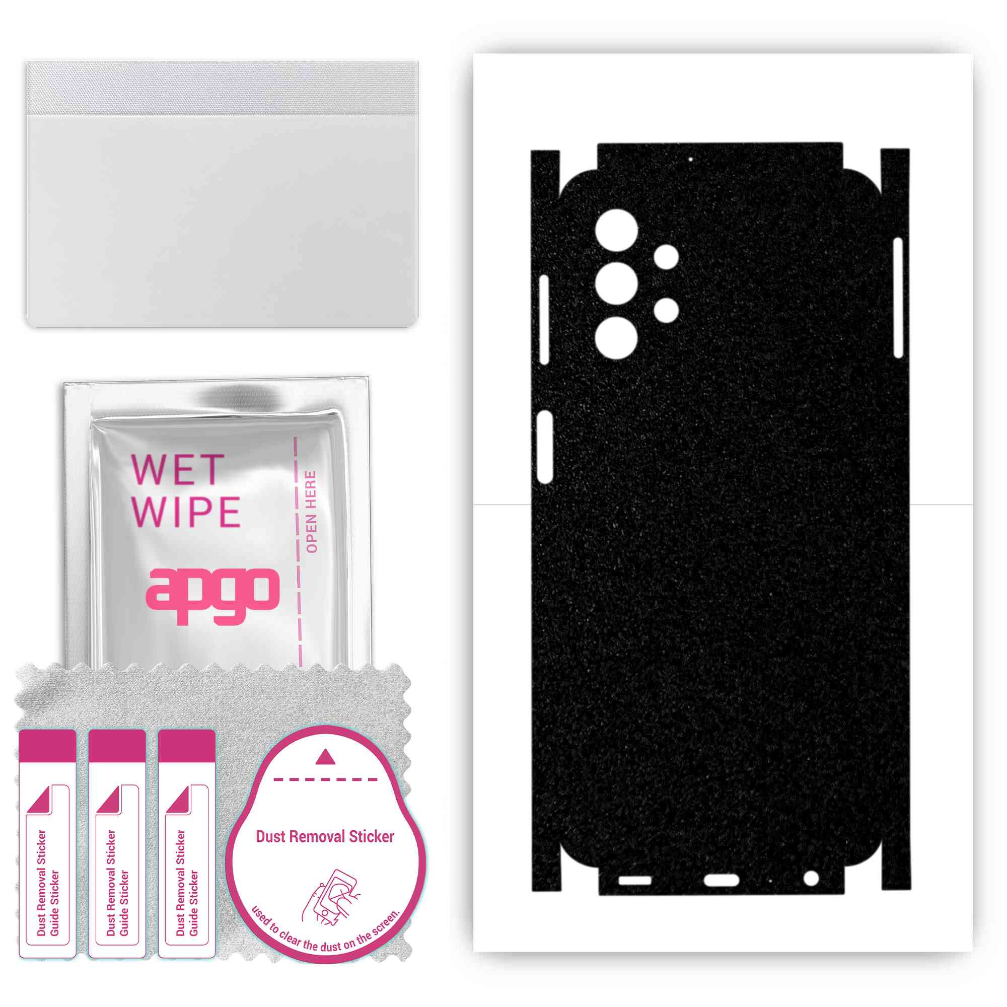 Apgo Protective Skin Sticker for the back+sides compatible with Samsung Galaxy M32 5G, Full Wrap Film, Foil, Vinyl - Pattern Matte Black
Apgo Protective Skin Sticker for the back+sides compatible with Samsung Galaxy M32 5G, Full Wrap Film, Foil, Vinyl - Pattern Matte Black