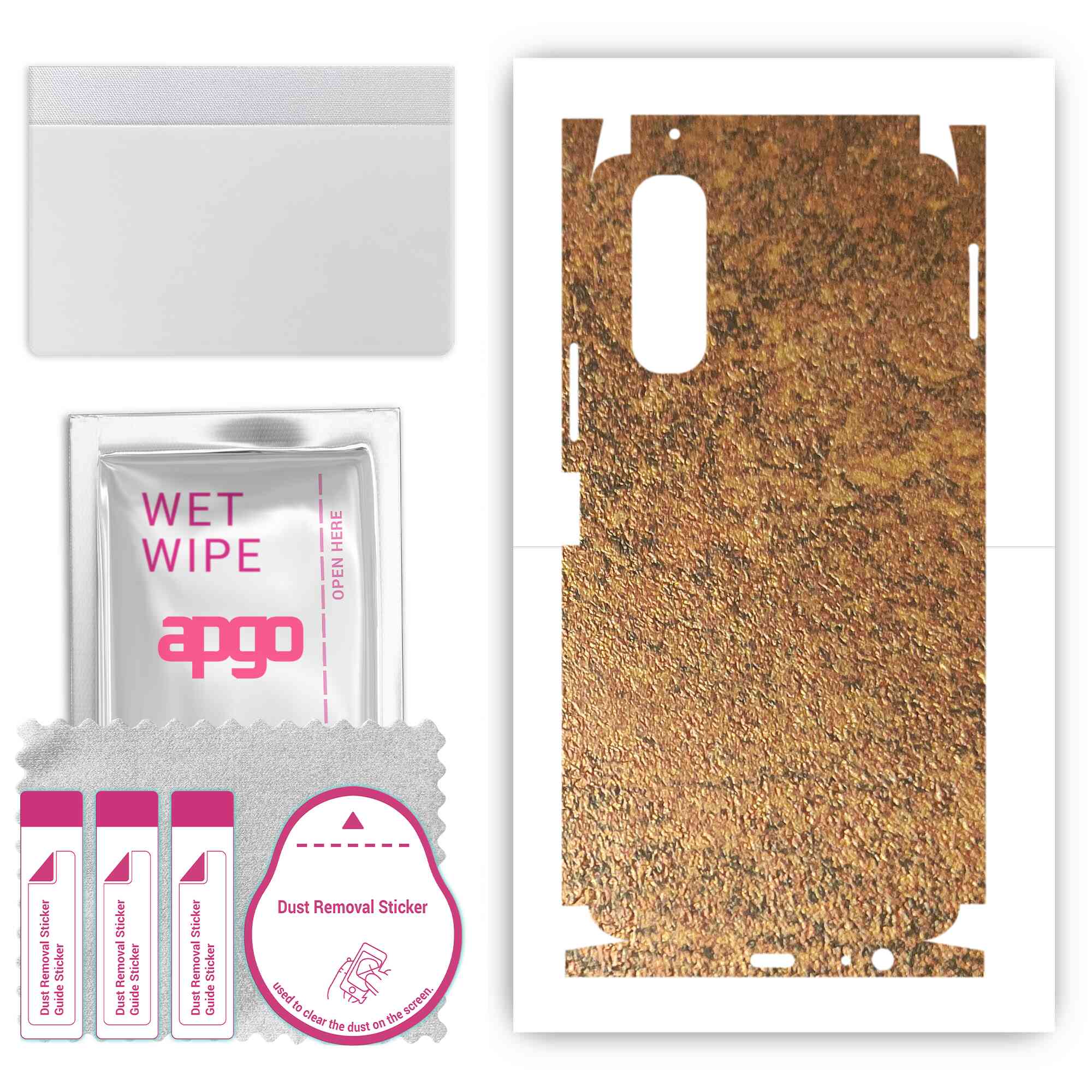 apgo Protective Skin Sticker for the back+sides compatible with vivo Y70s, Full Wrap Film, Foil, Vinyl - Pattern Rusty Copper
apgo Protective Skin Sticker for the back+sides compatible with vivo Y70s, Full Wrap Film, Foil, Vinyl - Pattern Rusty Copper