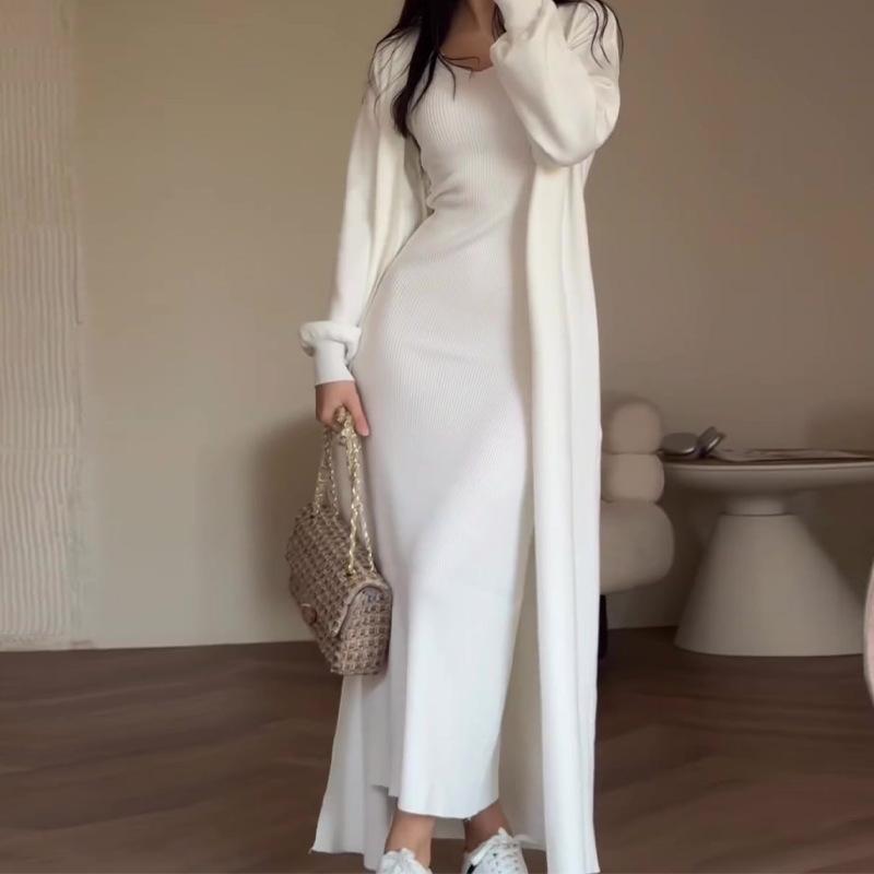 2026 Autumn European & American Solid Color Slim Knit Sweater Over-the-Knee Long Dress Set for Women XXXL білий
2026 Autumn European & American Solid Color Slim Knit Sweater Over-the-Knee Long Dress Set for Women XXXL білий