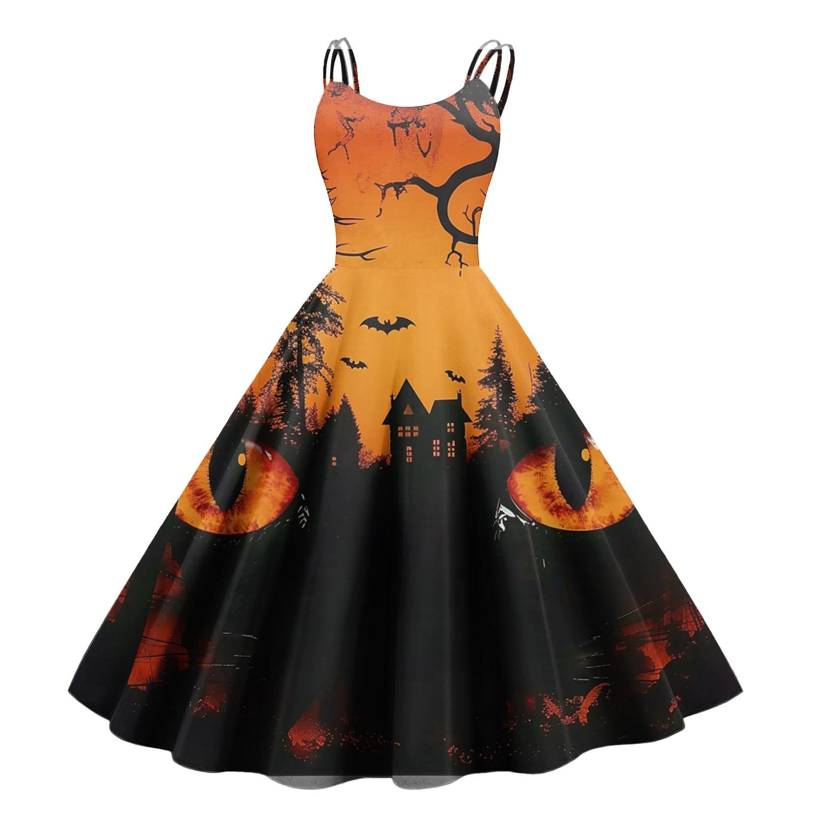 Women s Fashion Halloween Print Sexy Off Shoulder Vintage Dress L жовтий
Women s Fashion Halloween Print Sexy Off Shoulder Vintage Dress L жовтий