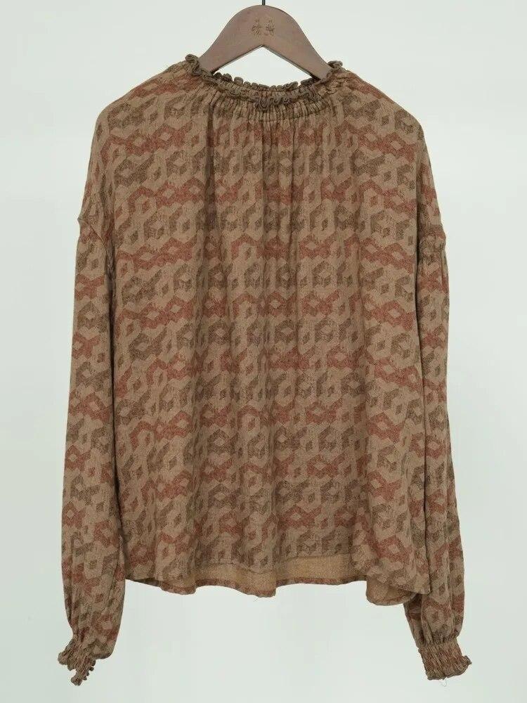 Johnature женские винтажные футболки с цветочным принтом, свободные футболки из двойного хлопка с длинными рукавами, осенние женские футболки One Size света кофе
Johnature женские винтажные футболки с цветочным принтом, свободные футболки из двойного хлопка с длинными рукавами, осенние женские футболки One Size света кофе