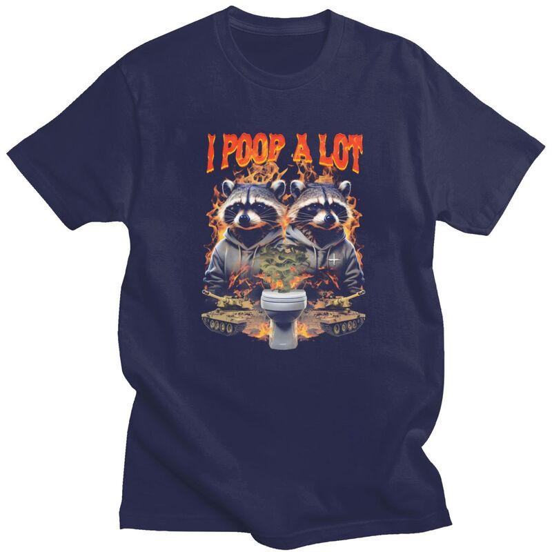 I Poop A Lot Raccoons TShirt Pure Cotton Tees Shirt Summer Round Neck Tshirts Casual Short Sleeve Clothing For Men Birthday 4XL
I Poop A Lot Raccoons TShirt Pure Cotton Tees Shirt Summer Round Neck Tshirts Casual Short Sleeve Clothing For Men Birthday 4XL