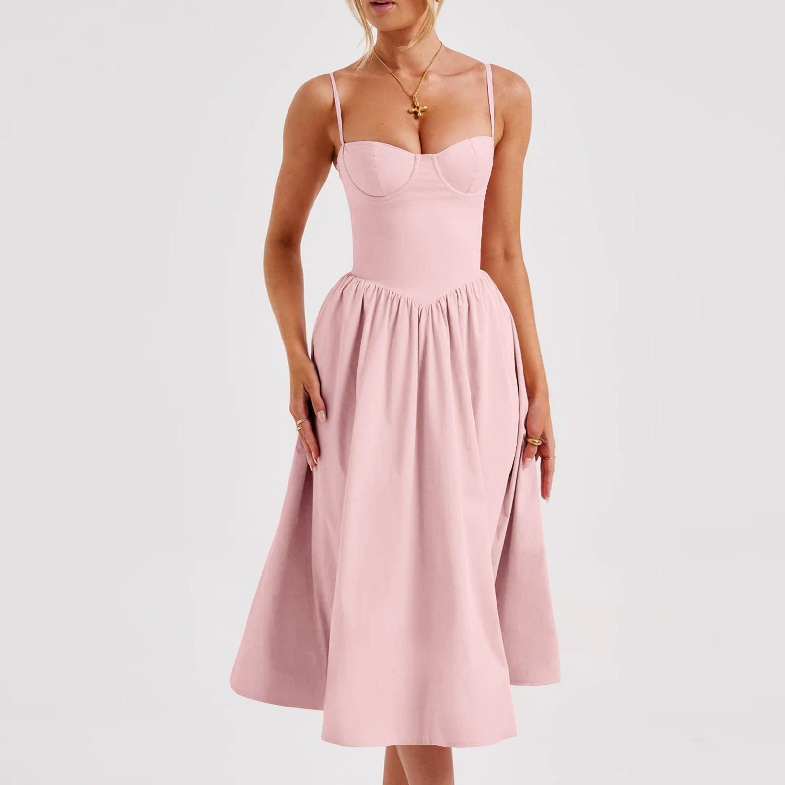 Elegant Women s Sleeveless Spaghetti Strap Sweetheart Neckline Midi Dress for Casual and Formal Occasions Pink XL розовый
Elegant Women s Sleeveless Spaghetti Strap Sweetheart Neckline Midi Dress for Casual and Formal Occasions Pink XL розовый