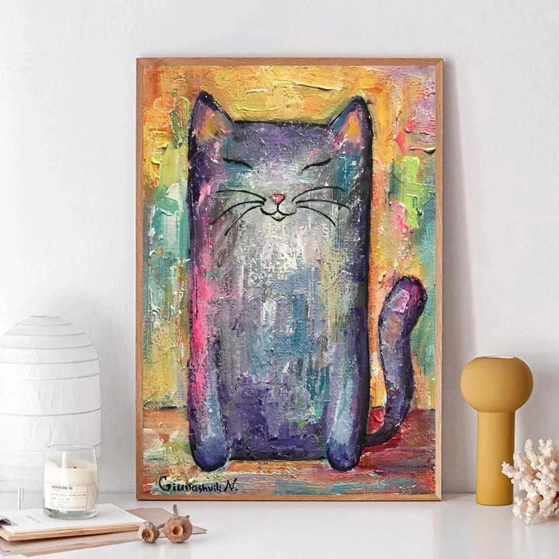 Современный мультяшный милый кот, холст, картины, абстрактные постеры и принты, настенные художественные картинки для гостиной, украшения дома, Куадрос
Современный мультяшный милый кот, холст, картины, абстрактные постеры и принты, настенные художественные картинки для гостиной, украшения дома, Куадрос