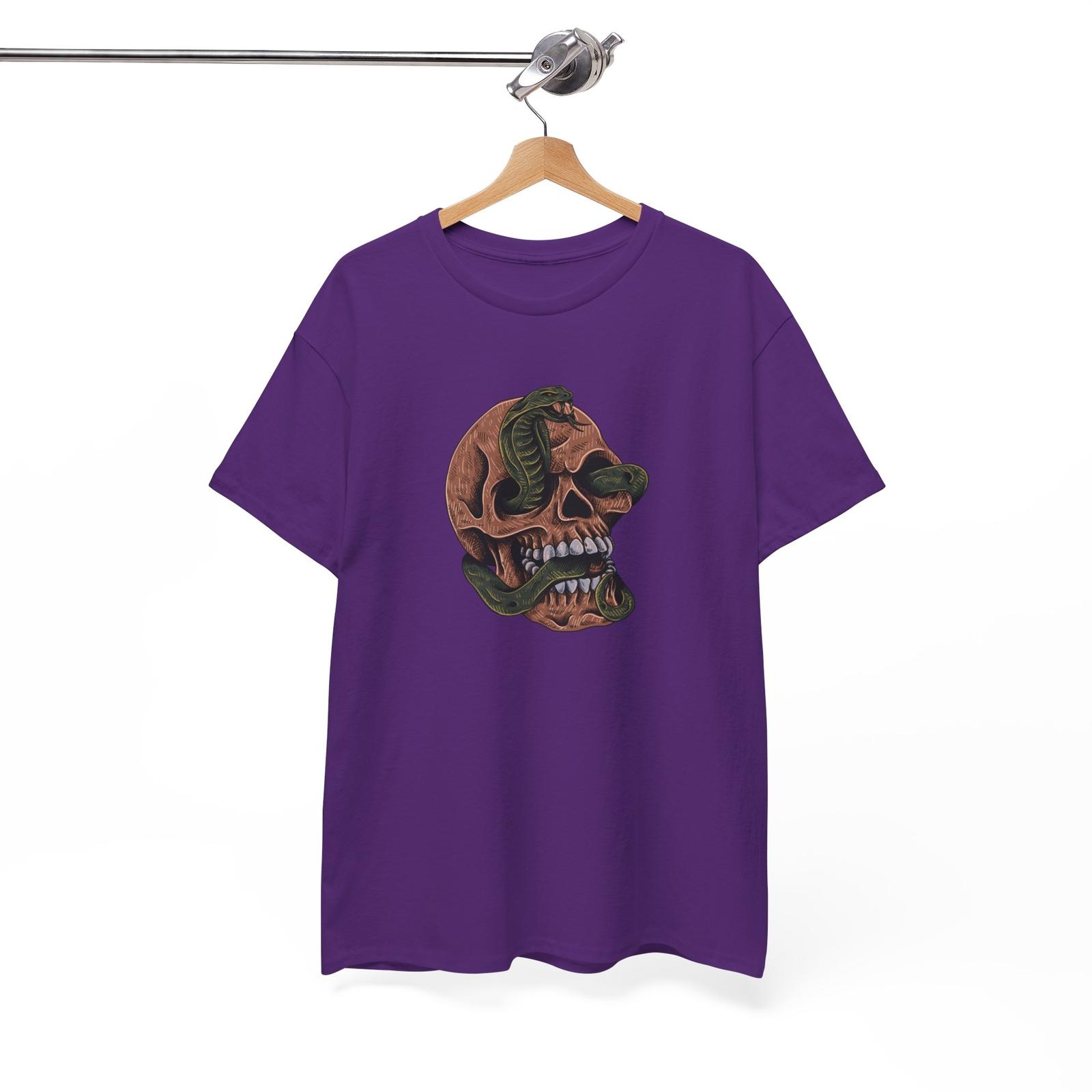 Unisex crew neck cotton snake skull print regular fit retro t-shirt 5XL різнокольоровий
Unisex crew neck cotton snake skull print regular fit retro t-shirt 5XL різнокольоровий