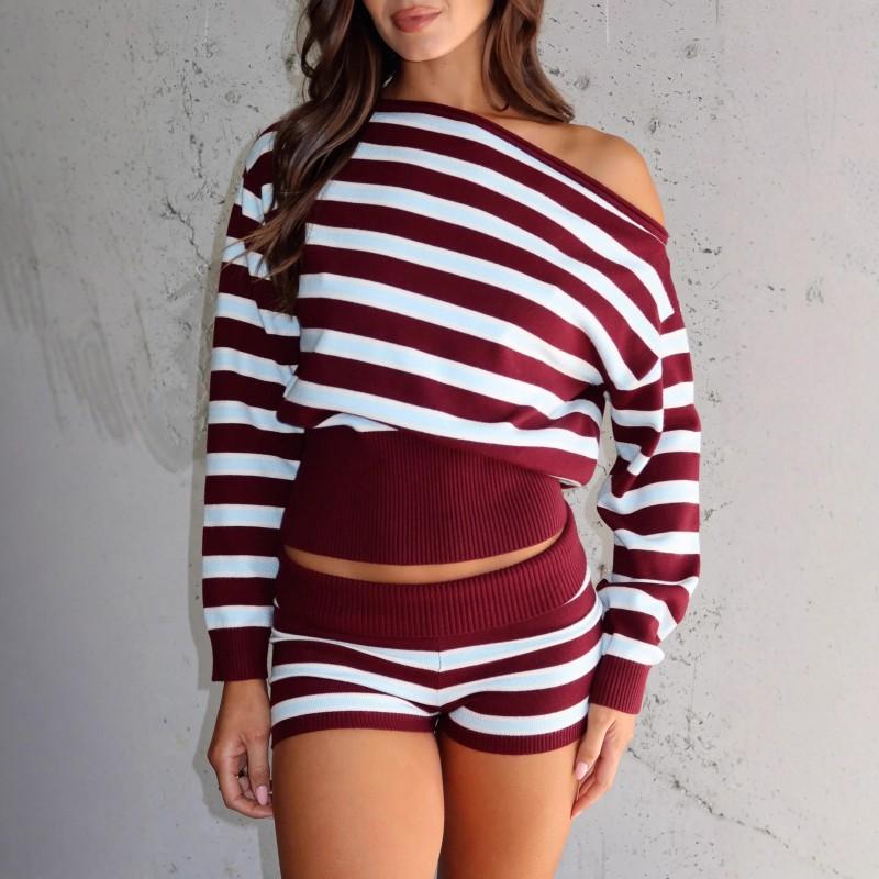 Style Women s Clothing Fashion Trend Street Stripe Color Contrast Knitted Top Folded Waist Shorts Set L вина червоного кольору
Style Women s Clothing Fashion Trend Street Stripe Color Contrast Knitted Top Folded Waist Shorts Set L вина червоного кольору