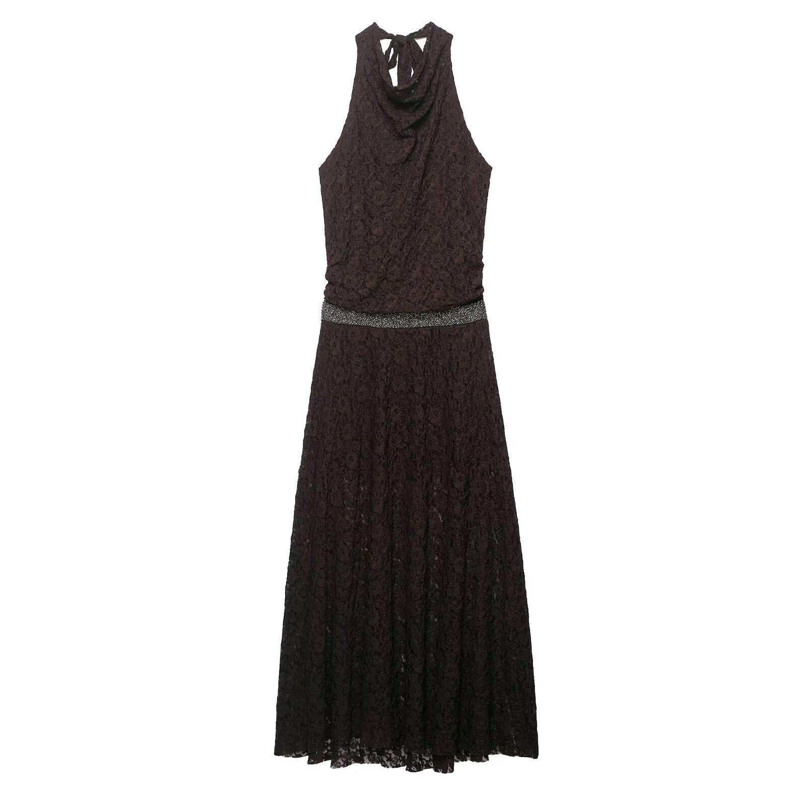 French Women s Fashion Halter Neck Lace Sequin Embellished Dress Large тёмно-рыжий
French Women s Fashion Halter Neck Lace Sequin Embellished Dress Large тёмно-рыжий