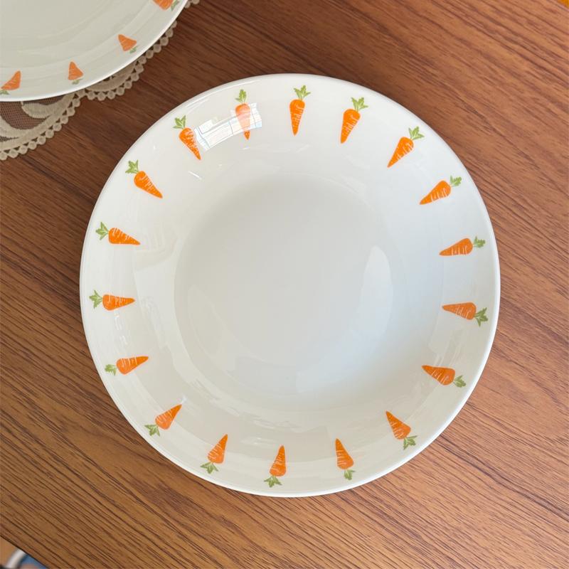 Cute Carrot Bone china Plates Household 7~8 Inch Overglaze Color Deepen Round Dish New Creative Aesthetic Kitchen Tableware 7 inches білий
Cute Carrot Bone china Plates Household 7~8 Inch Overglaze Color Deepen Round Dish New Creative Aesthetic Kitchen Tableware 7 inches білий