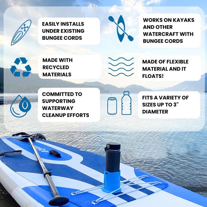 Surfboard & Kayak Drink Holder - Water Bottle Sleeve & Paddleboard Cup Holder синий
Surfboard & Kayak Drink Holder - Water Bottle Sleeve & Paddleboard Cup Holder синий