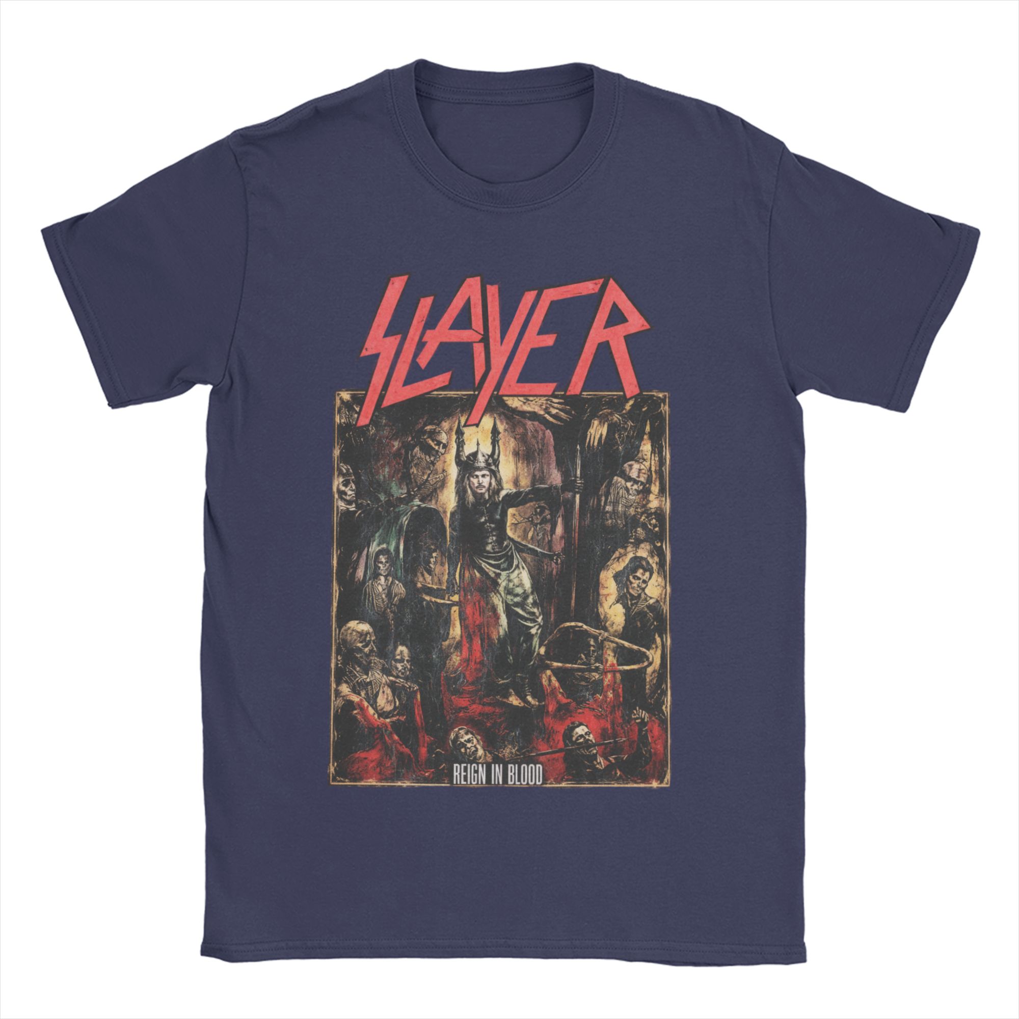 Vintage Slayer Reign In Blood TShirts for Unisex Women Round Collar Pure Cotton T Shirt Short Sleeve Tee Shirt Printed Tops 4XL
Vintage Slayer Reign In Blood TShirts for Unisex Women Round Collar Pure Cotton T Shirt Short Sleeve Tee Shirt Printed Tops 4XL