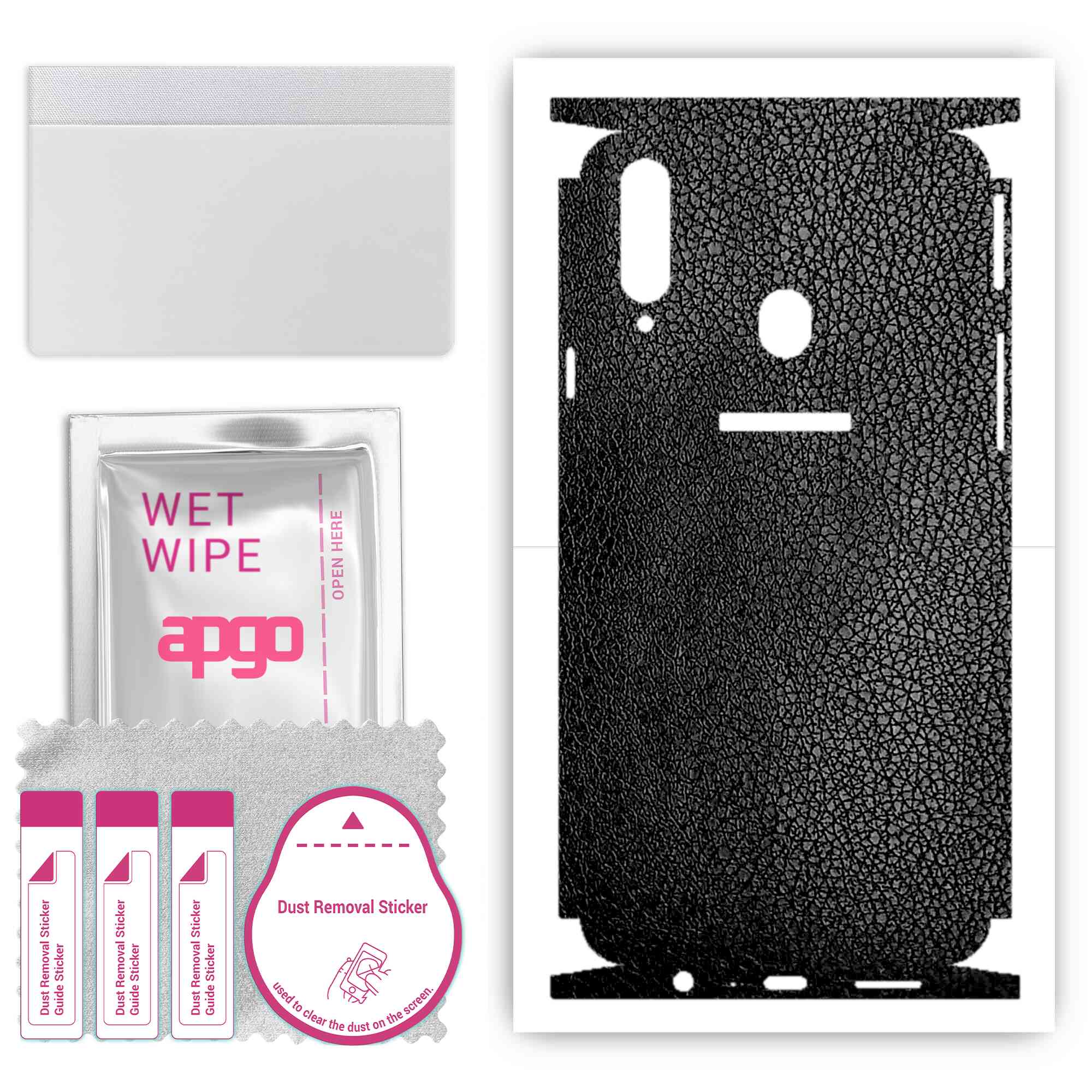 apgo Protective Skin Sticker for the back+sides compatible with Samsung Galaxy A20s, Full Wrap Film, Foil, Vinyl - Pattern Black Leather
apgo Protective Skin Sticker for the back+sides compatible with Samsung Galaxy A20s, Full Wrap Film, Foil, Vinyl - Pattern Black Leather