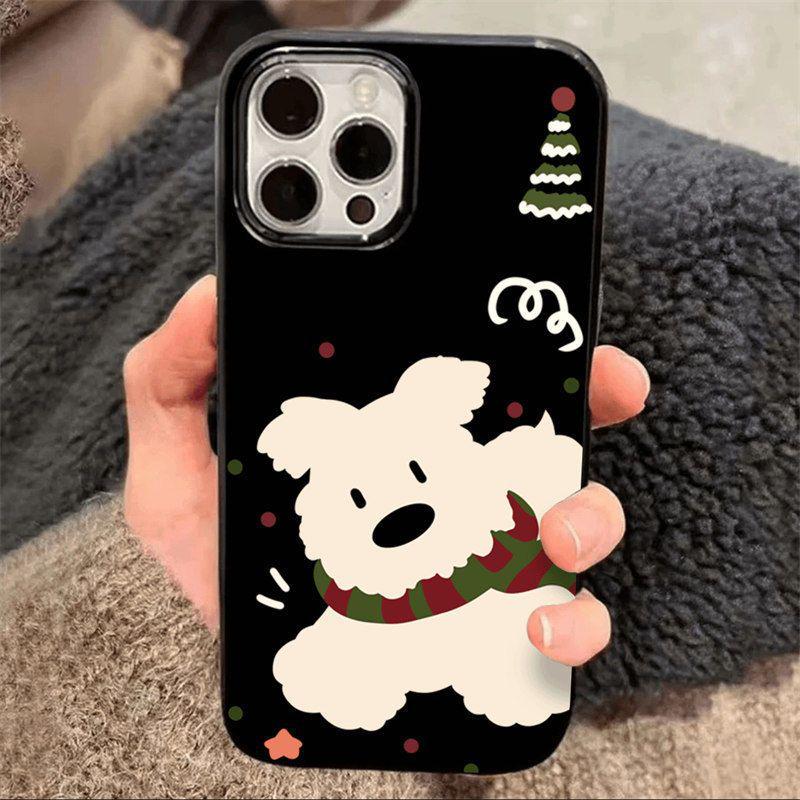 White Dog Scarf Black Jelly Phone Case for Apple 16/14/15 Pro Max and 12/11, 16 Pro Skin Feel iPhone 7 Plus
White Dog Scarf Black Jelly Phone Case for Apple 16/14/15 Pro Max and 12/11, 16 Pro Skin Feel iPhone 7 Plus