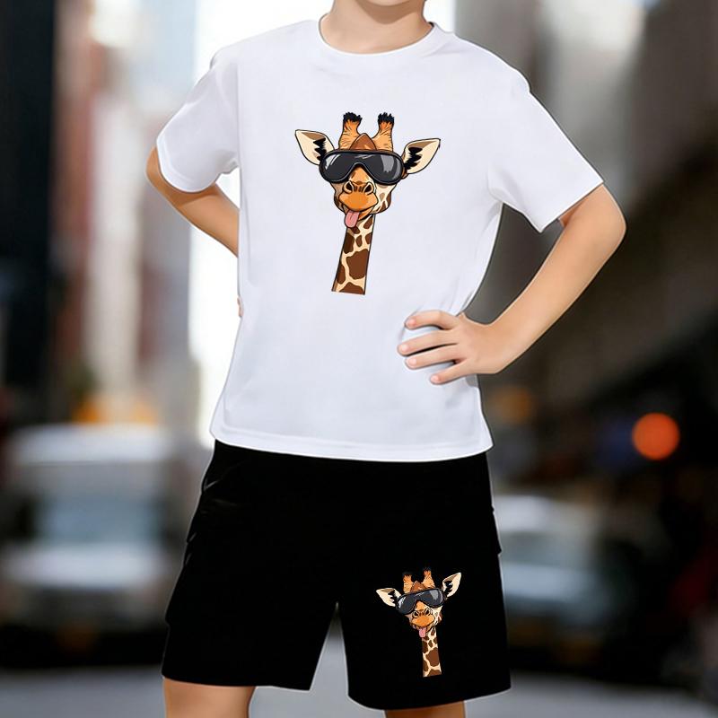 Boys 2 Piece Cartoon Giraffe Printed Outfit, Short Sleeve T-Shirt and Shorts Set for Kids Age 5-14,White Sporty Casual Summer Clothes 13-14 Years білий
Boys 2 Piece Cartoon Giraffe Printed Outfit, Short Sleeve T-Shirt and Shorts Set for Kids Age 5-14,White Sporty Casual Summer Clothes 13-14 Years білий
