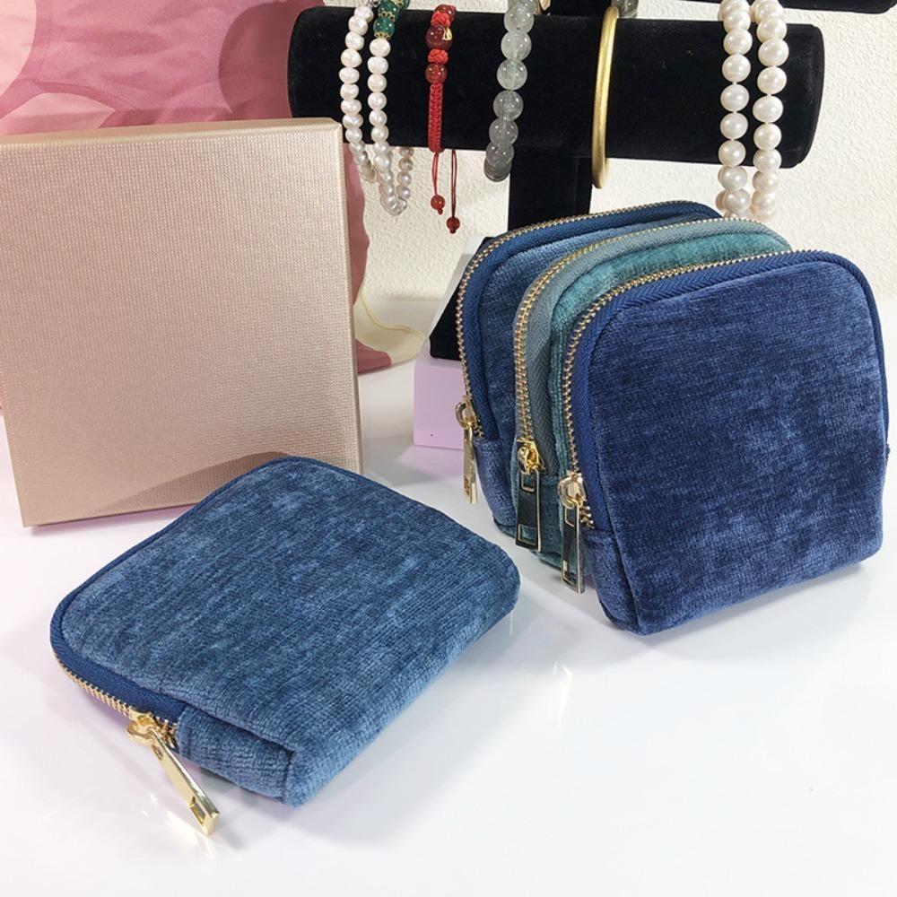 Anti-lost Flannel Jewelry Zipper Bag Multi-Layered Cloth Jewelry Organizer Earring темно-синього кольору
Anti-lost Flannel Jewelry Zipper Bag Multi-Layered Cloth Jewelry Organizer Earring темно-синього кольору
