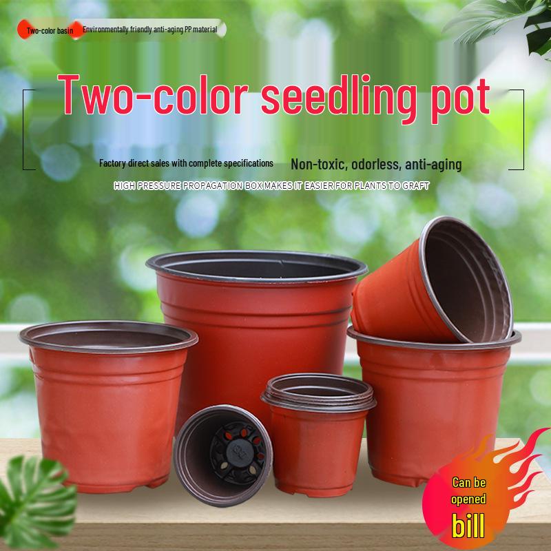 Двухцветные пластиковые цветочные горшки для суккулентов — маленькие, простые и утолщенные Diameter: 90mm (6000 pcs per set) красный
Двухцветные пластиковые цветочные горшки для суккулентов — маленькие, простые и утолщенные Diameter: 90mm (6000 pcs per set) красный