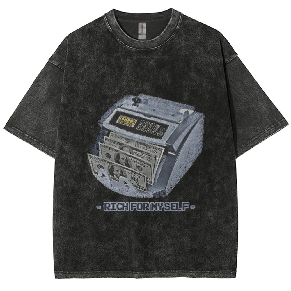 Rich For Myself Men s washed t-shirt Vintage Oversized Hip Hop Color Contrast Round Neck Chic Tops Harajuku Clothes Unisex S
Rich For Myself Men s washed t-shirt Vintage Oversized Hip Hop Color Contrast Round Neck Chic Tops Harajuku Clothes Unisex S