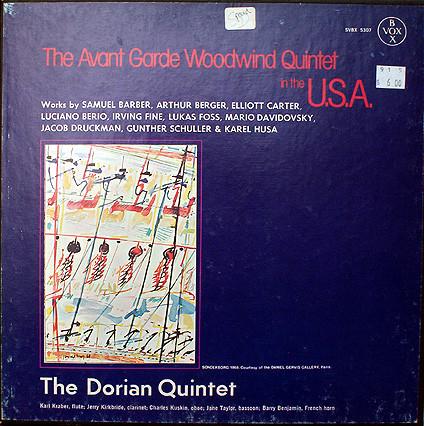 LP Record SAMUEL BARBER, ARTHUR BERGER, ELLIO - The Avant Garde Woodwind Quintet In SVBX5307 VoxBox 1977 US Classical Used
LP Record SAMUEL BARBER, ARTHUR BERGER, ELLIO - The Avant Garde Woodwind Quintet In SVBX5307 VoxBox 1977 US Classical Used