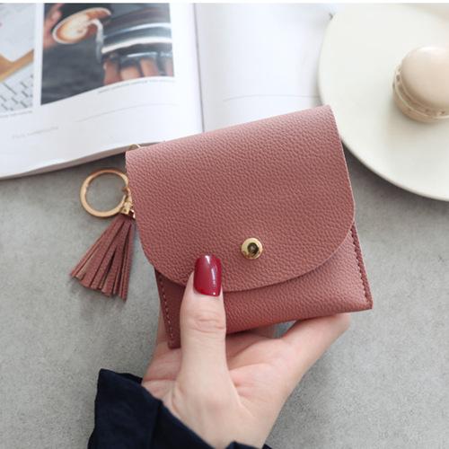New student thin wallet, women s simple and lightweight buckle ultra-thin metal ring tassel fashionable mini wallet чорний
New student thin wallet, women s simple and lightweight buckle ultra-thin metal ring tassel fashionable mini wallet чорний