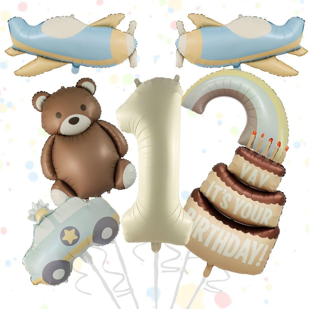 Bear-themed Matte Balloons, Cute Cartoon Bear Airplane, Rainbow Aluminum Film Decoration, for Children s Birthday and First Birthday Celebration Bear suit
Bear-themed Matte Balloons, Cute Cartoon Bear Airplane, Rainbow Aluminum Film Decoration, for Children s Birthday and First Birthday Celebration Bear suit
