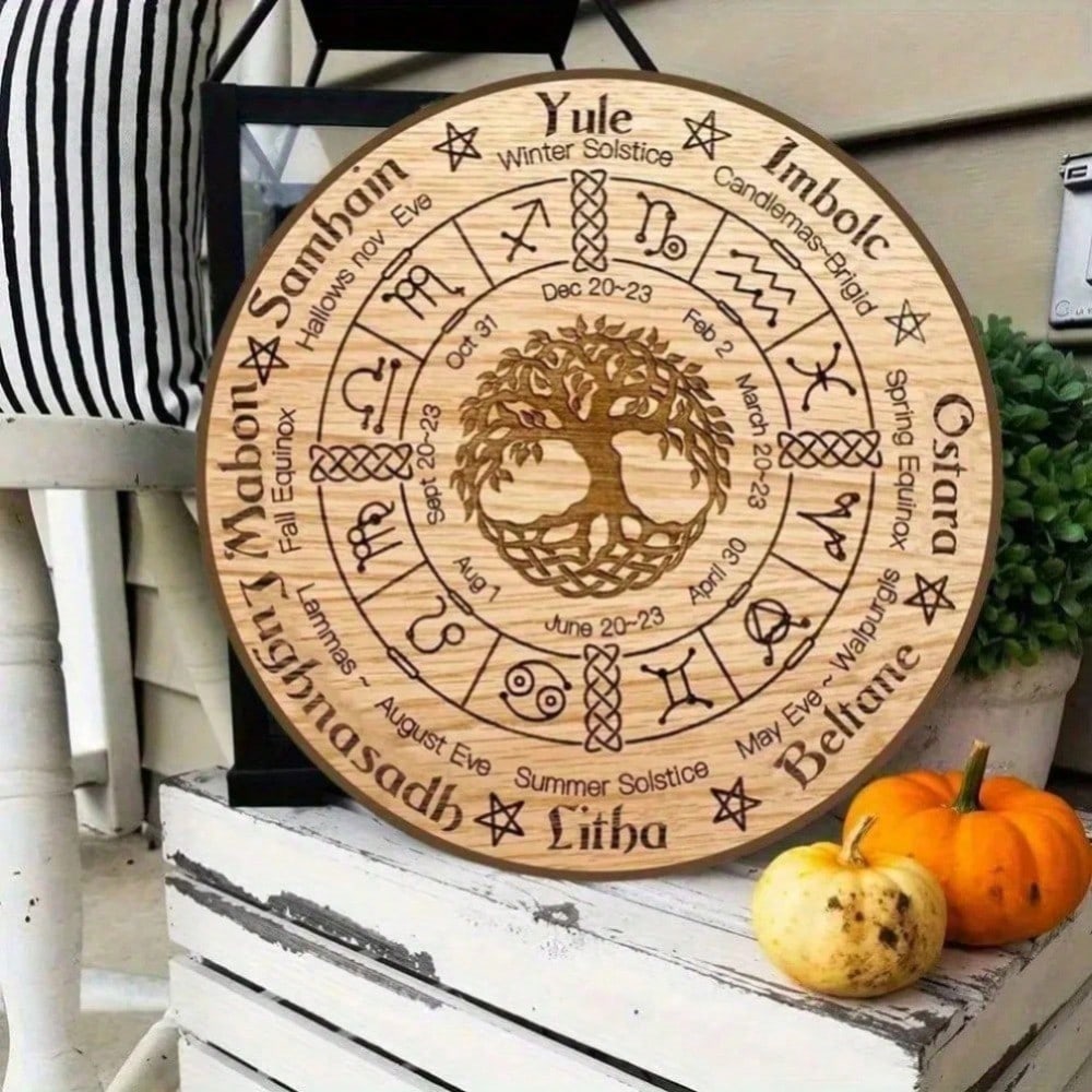 Handmade Wheel of the Year Pagan Altar Wall Decor Wiccan Witchcraft Hanging for Samhain Beltane 20x20
Handmade Wheel of the Year Pagan Altar Wall Decor Wiccan Witchcraft Hanging for Samhain Beltane 20x20