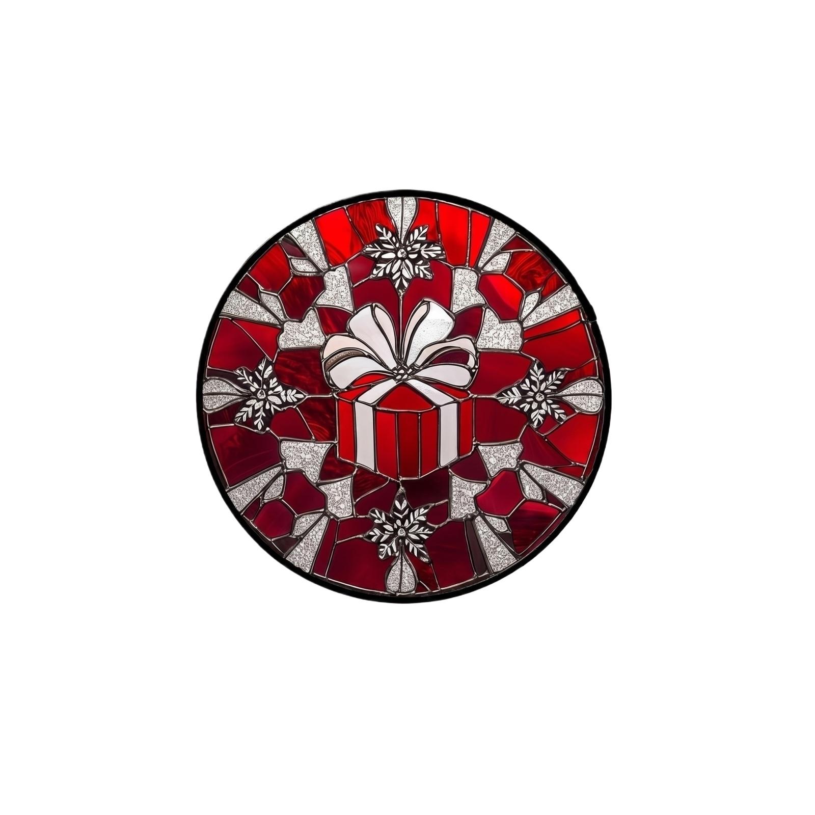 Acrylic Hanging Ornament Winter Series Round Decorative Window Suncatcher with Gift Box and Snowflake Pattern for Seasonal Display One Size
Acrylic Hanging Ornament Winter Series Round Decorative Window Suncatcher with Gift Box and Snowflake Pattern for Seasonal Display One Size