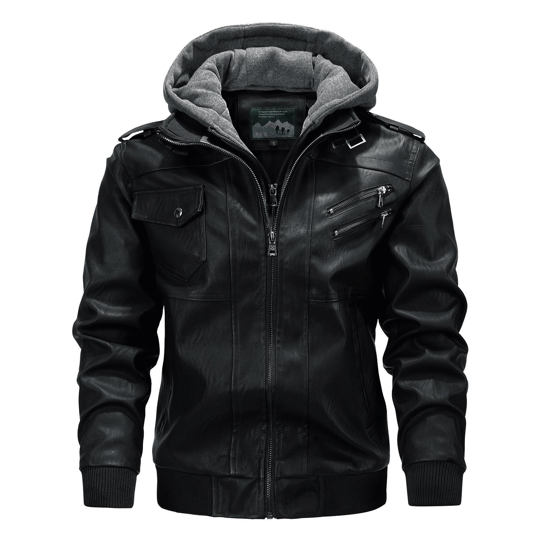 Мужская куртка из искусственной кожи со съемным вязаным капюшоном, большого размера, повседневная и модная для осени и зимы 4XL чёрный
Мужская куртка из искусственной кожи со съемным вязаным капюшоном, большого размера, повседневная и модная для осени и зимы 4XL чёрный