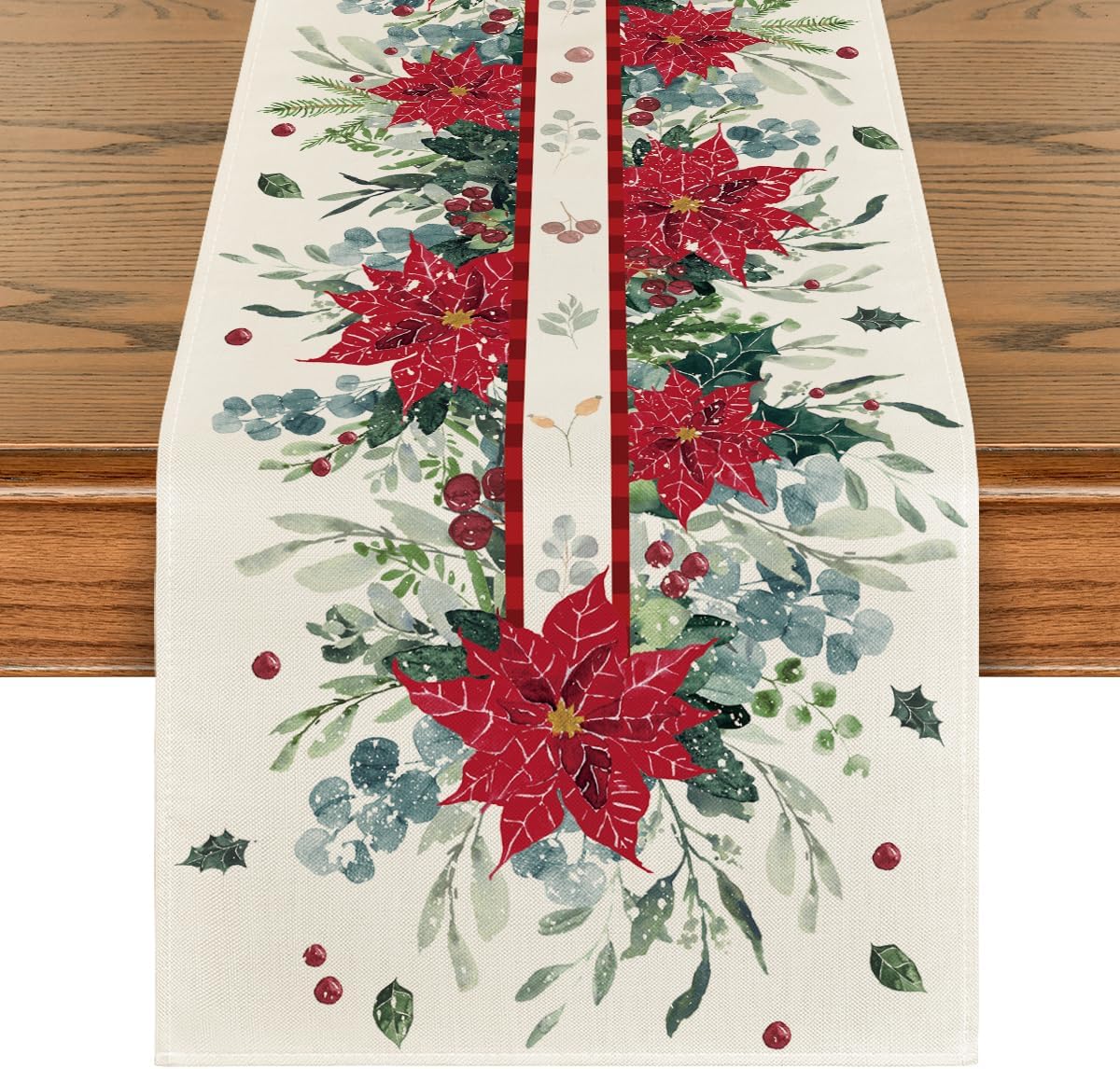 Christmas Eucalyptus Poinsettia Leaves Linen Table Runner Dresser Scarf Winter Xmas Kitchen Party Decor Navidad Decorations 2025 150x33cm 59x13inch красный
Christmas Eucalyptus Poinsettia Leaves Linen Table Runner Dresser Scarf Winter Xmas Kitchen Party Decor Navidad Decorations 2025 150x33cm 59x13inch красный