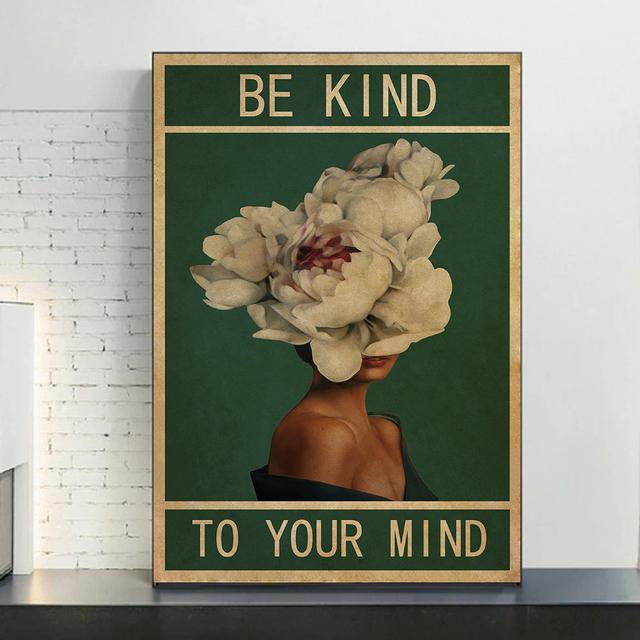 Будьте добры к своему разуму Цитата Картина на холсте Винтажный узор с девушкой-цветочницей Плакаты Настенный декор Украшение гостиной Картины 21cm×30cm NoFrame
Будьте добры к своему разуму Цитата Картина на холсте Винтажный узор с девушкой-цветочницей Плакаты Настенный декор Украшение гостиной Картины 21cm×30cm NoFrame