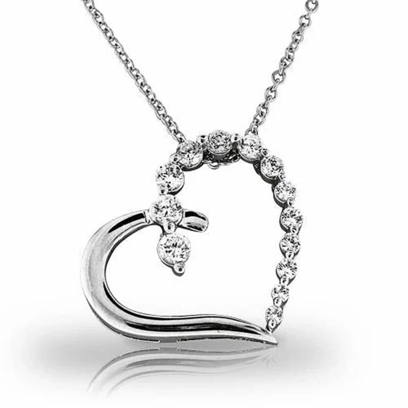 CAOSHI Eternal Heart Shaped Necklace Sparkling Zirconia Accessories for Lady Chic Simple Style Zircon Romantic Confession Gifts 45cm
CAOSHI Eternal Heart Shaped Necklace Sparkling Zirconia Accessories for Lady Chic Simple Style Zircon Romantic Confession Gifts 45cm