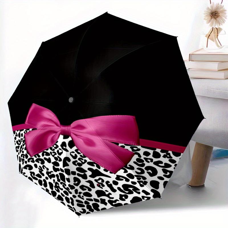 Women s Automatic Open/Close Umbrella with Shield & - Leopard print black background, Pink bow accent - Automatic Folding, 8-R (as the picture,iron&8K)
Women s Automatic Open/Close Umbrella with Shield & - Leopard print black background, Pink bow accent - Automatic Folding, 8-R (as the picture,iron&8K)