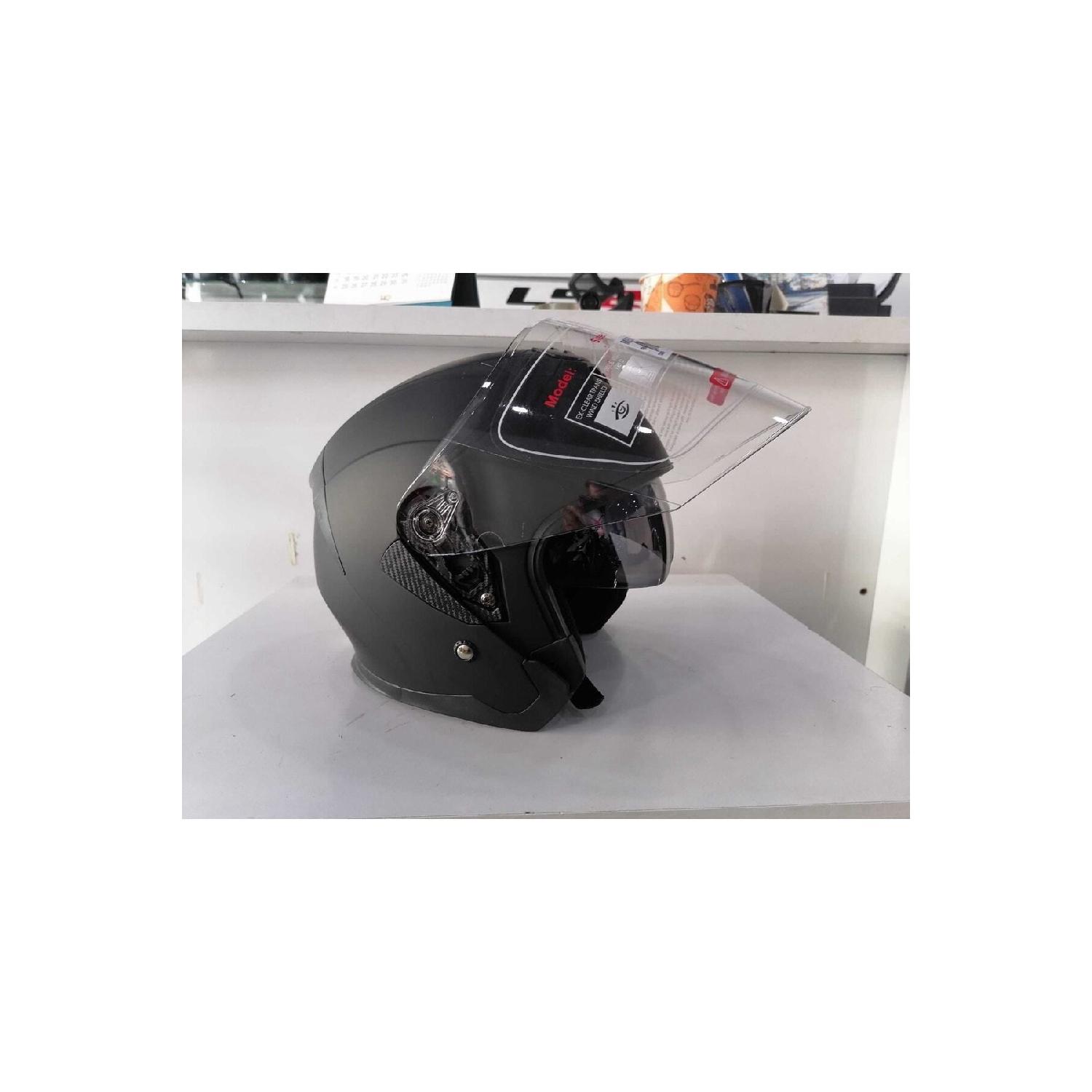 Jk526 Matte Black Open Helmet With Sun Visor M чёрный 
Jk526 Matte Black Open Helmet With Sun Visor M чёрный